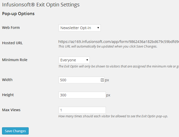 All of the plugin options